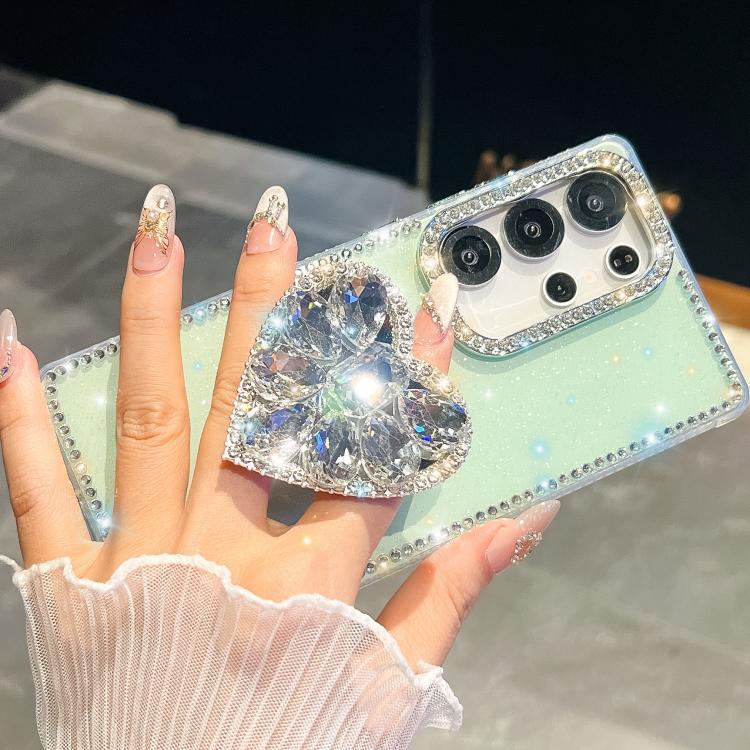 Diamond Glitter Gemstone Heart Holder Phone Case