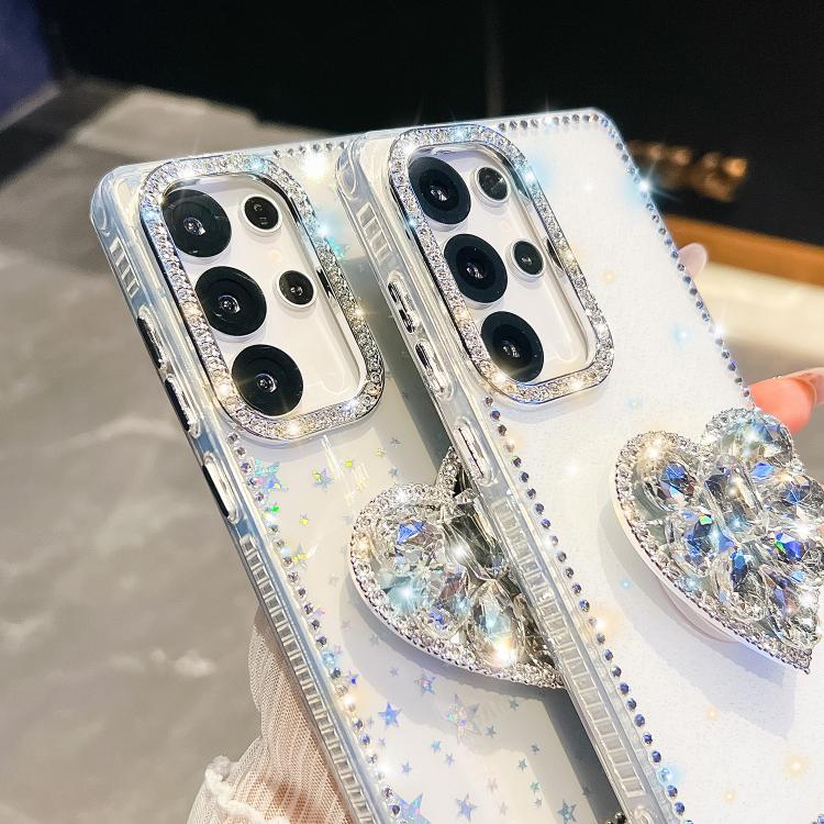 Diamond Glitter Gemstone Heart Holder Phone Case