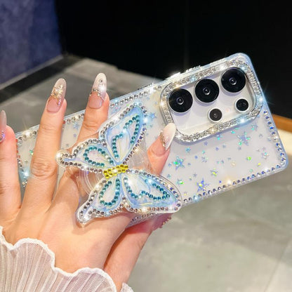 Diamond Glitter Butterfly Holder Phone Case