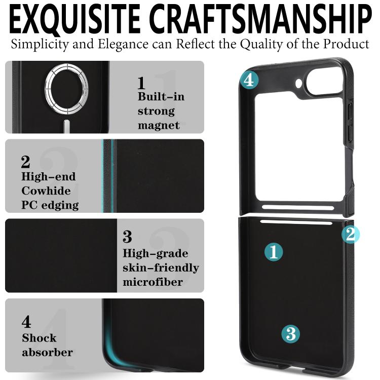 Kalebol Strong Magnetic MagSafe 2-Fold Ring Magnetic Card Case Leather Side Sticker Phone Case