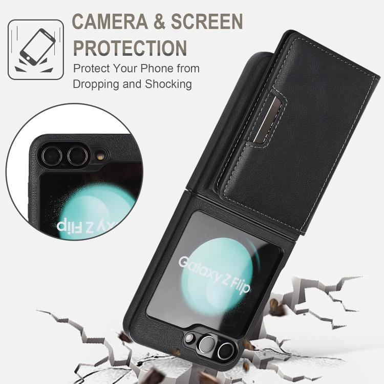 Kalebol Strong Magnetic MagSafe 2-Fold Ring Magnetic Card Case Leather Side Sticker Phone Case