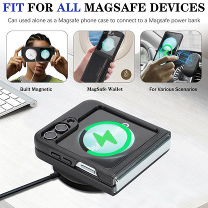 Kalebol Strong Magnetic MagSafe 2-Fold Ring Magnetic Card Case Leather Side Sticker Phone Case