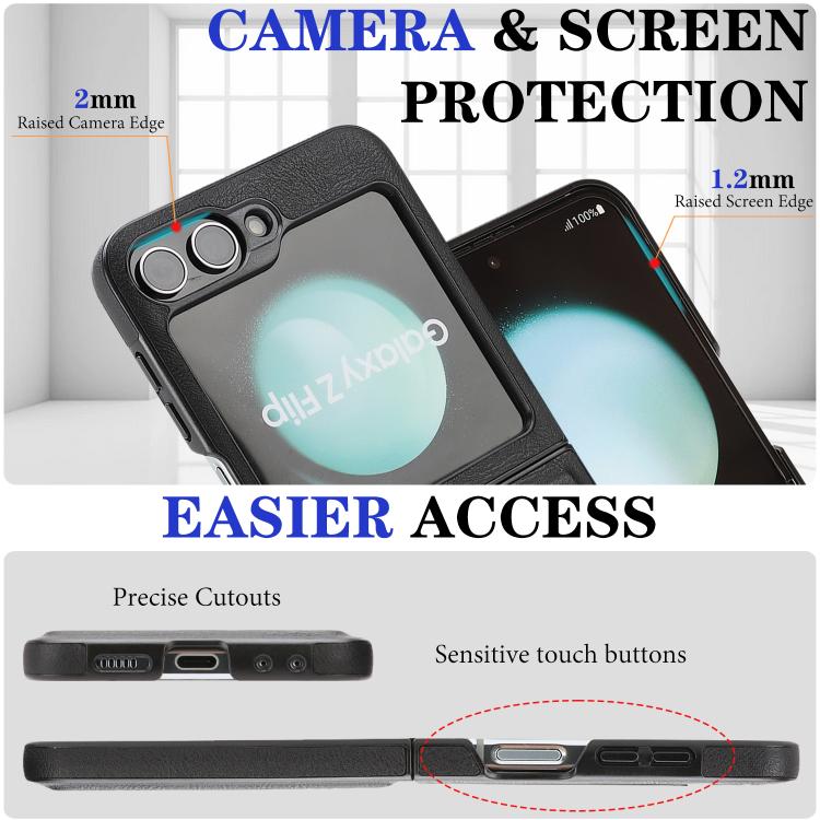 Kalebol Strong Magnetic MagSafe 2-Fold Ring Magnetic Card Case Leather Side Sticker Phone Case