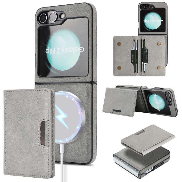 Kalebol Strong Magnetic MagSafe 2-Fold Ring Magnetic Card Case Leather Side Sticker Phone Case