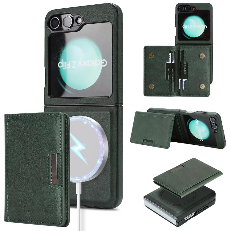 Kalebol Strong Magnetic MagSafe 2-Fold Ring Magnetic Card Case Leather Side Sticker Phone Case