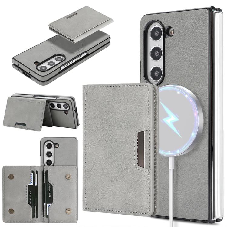 Kalebol Strong Magnetic MagSafe 2-Fold Ring Magnetic Card Case Leather Side Sticker Phone Case