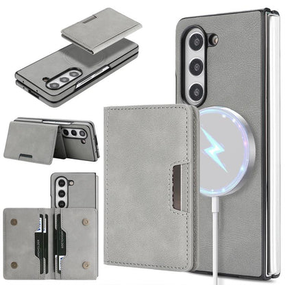 Kalebol Strong Magnetic MagSafe 2-Fold Ring Magnetic Card Case Leather Side Sticker Phone Case