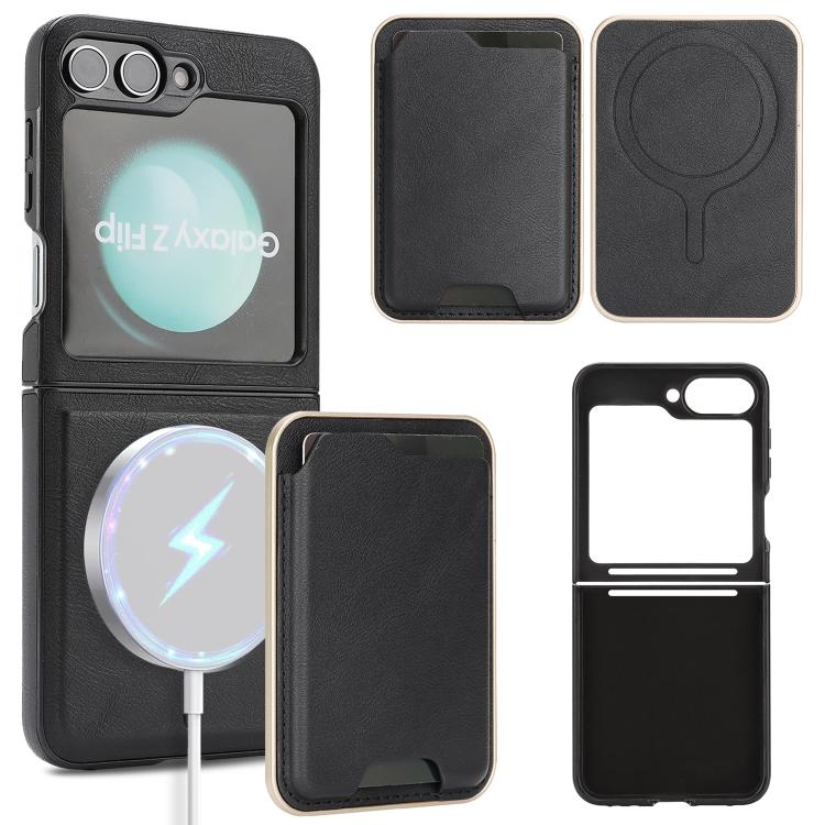 Kalebol Slim MagSafe Ring Magnetic Card Bag Side Sticker Leather Phone Case