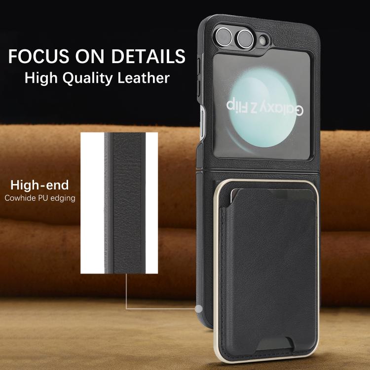 Kalebol Slim MagSafe Ring Magnetic Card Bag Side Sticker Leather Phone Case