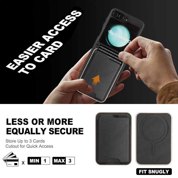 Kalebol Slim MagSafe Ring Magnetic Card Bag Side Sticker Leather Phone Case