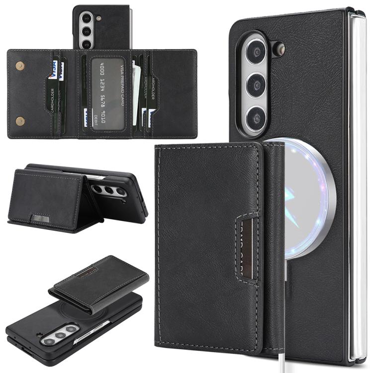 Kalebol Strong Magnetic MagSafe Tri-Fold Wallet Side Sticker Leather Phone Case