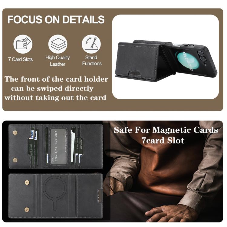 Kalebol Strong Magnetic MagSafe Tri-Fold Wallet Side Sticker Leather Phone Case