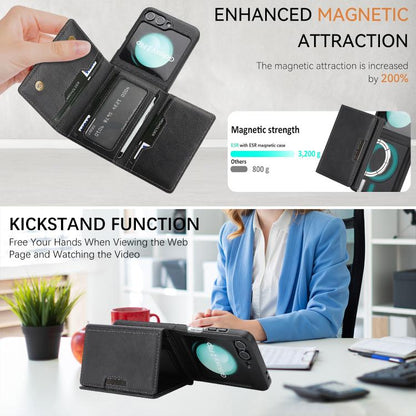 Kalebol Strong Magnetic MagSafe Tri-Fold Wallet Side Sticker Leather Phone Case