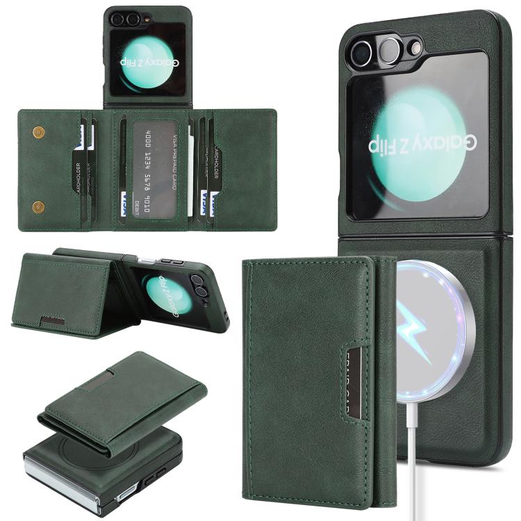 Kalebol Strong Magnetic MagSafe Tri-Fold Wallet Side Sticker Leather Phone Case