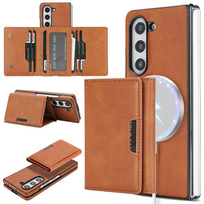 Kalebol Strong Magnetic MagSafe Tri-Fold Wallet Side Sticker Leather Phone Case