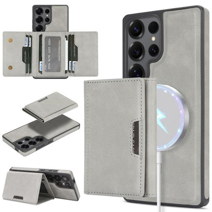 Kalebol Strong Magnetic MagSafe Tri-Fold Wallet Side Sticker Leather Phone Case