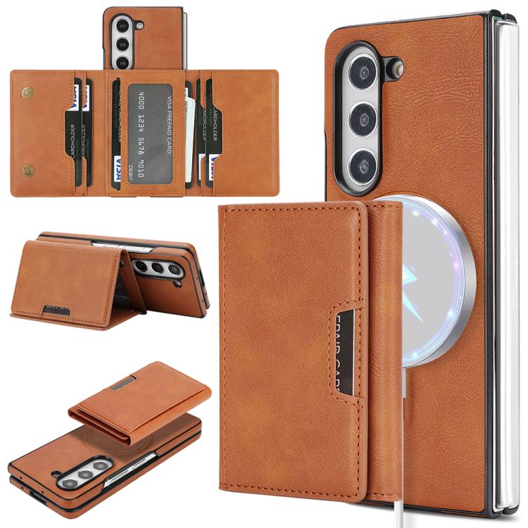 Kalebol Strong Magnetic MagSafe Tri-Fold Wallet Side Sticker Leather Phone Case