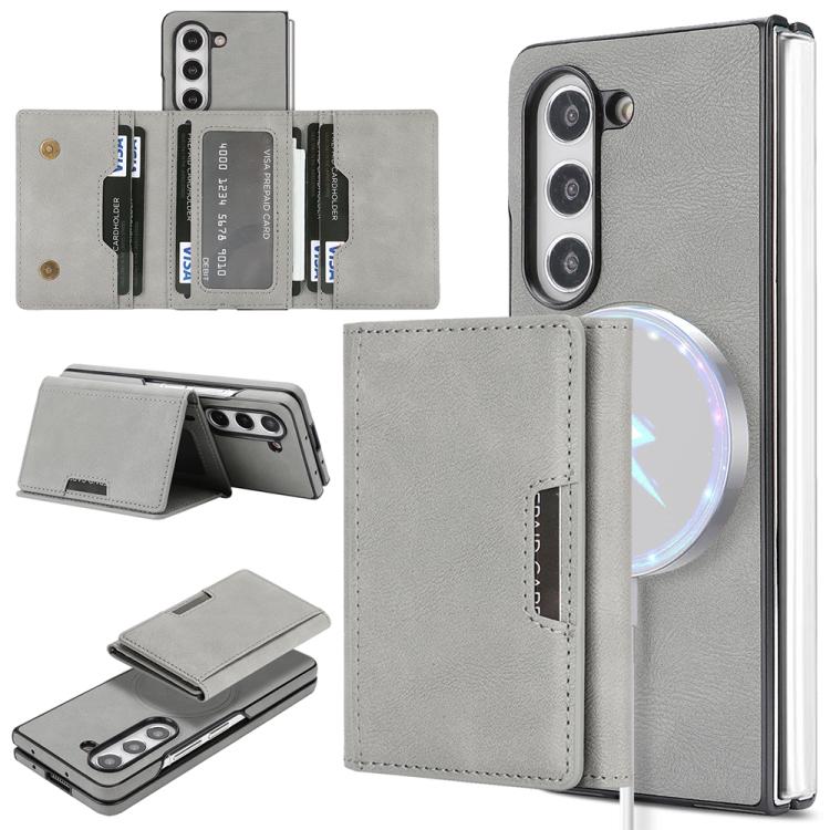 Kalebol Strong Magnetic MagSafe Tri-Fold Wallet Side Sticker Leather Phone Case