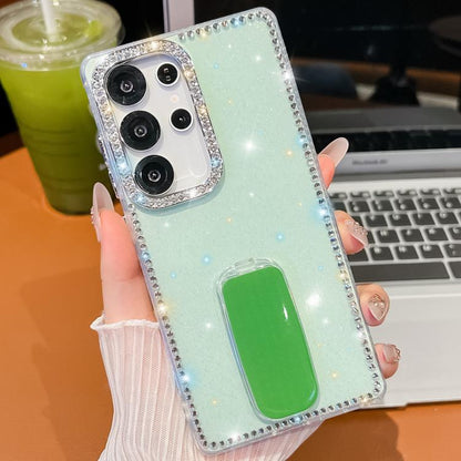 Rhinestone Glitter TPU 4-corners Anti-fall Phone Case with Holder