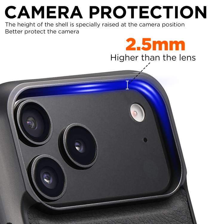 Suteni G5 Litchi Leather Magnetic MagSafe Phone Case