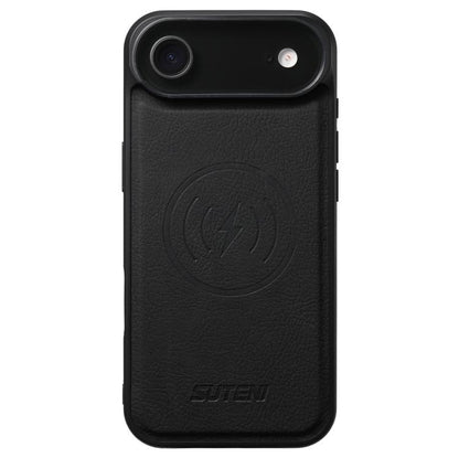 Suteni G5 Litchi Leather Magnetic MagSafe Phone Case