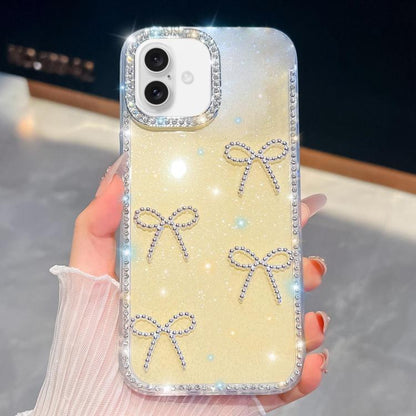 Diamond Glitter Bow-knot Four-Corner Shockproof Phone Case
