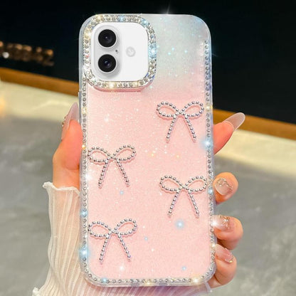 Diamond Glitter Bow-knot Four-Corner Shockproof Phone Case