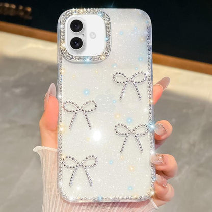 Diamond Glitter Bow-knot Four-Corner Shockproof Phone Case