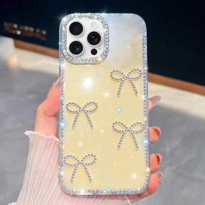 Diamond Glitter Bow-knot Four-Corner Shockproof Phone Case