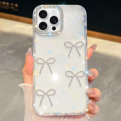 Diamond Glitter Bow-knot Four-Corner Shockproof Phone Case