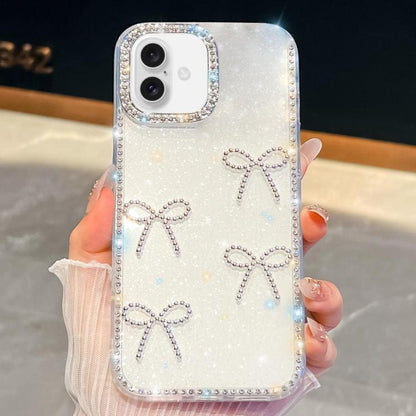 Diamond Glitter Bow-knot Four-Corner Shockproof Phone Case
