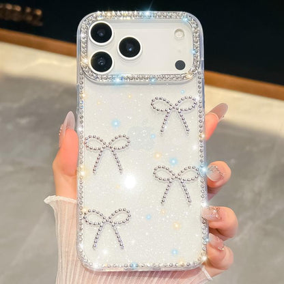 Diamond Glitter Bow-knot Four-Corner Shockproof Phone Case