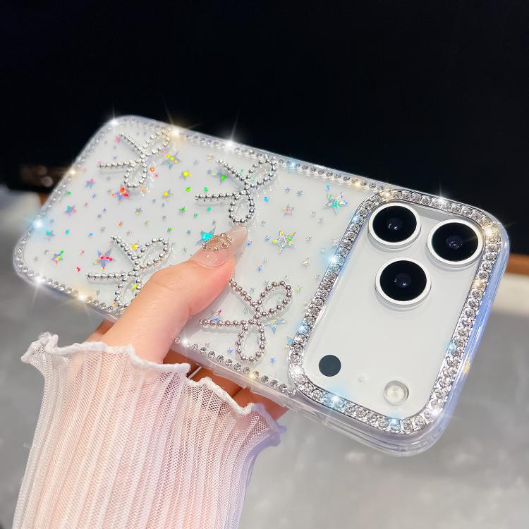 Diamond Glitter Bow-knot Four-Corner Shockproof Phone Case