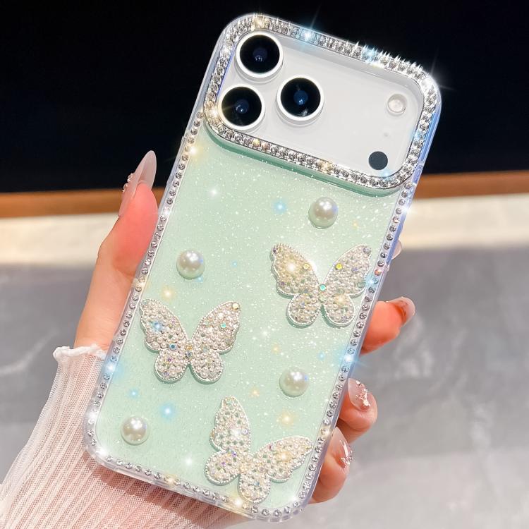 Diamond Glitter Pearl Butterfly Four-Corner Shockproof Phone Case