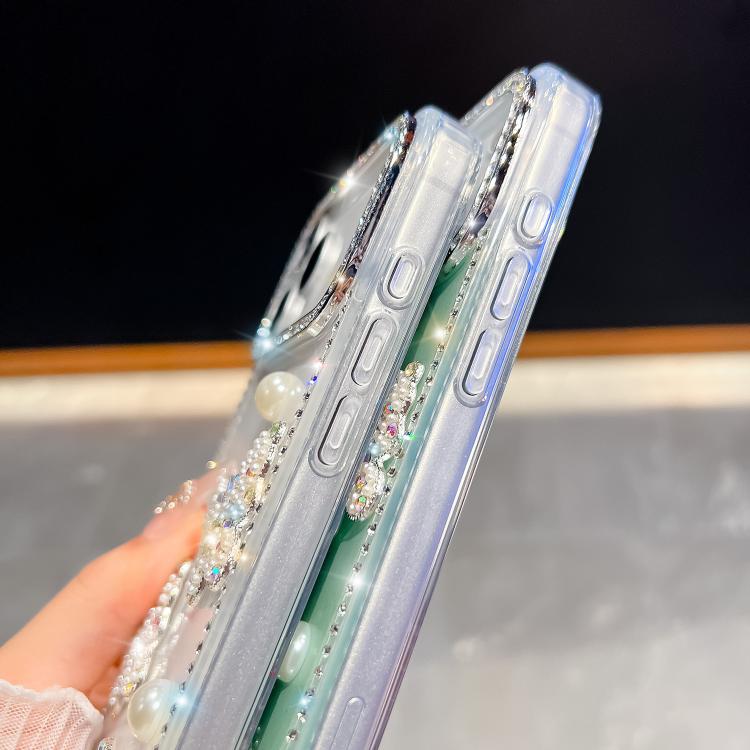 Diamond Glitter Pearl Butterfly Four-Corner Shockproof Phone Case
