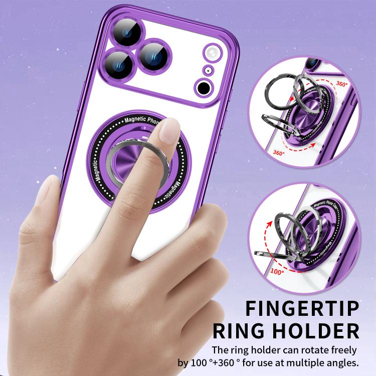 Colorful 360 Invisible Ring MagSafe Phone Case