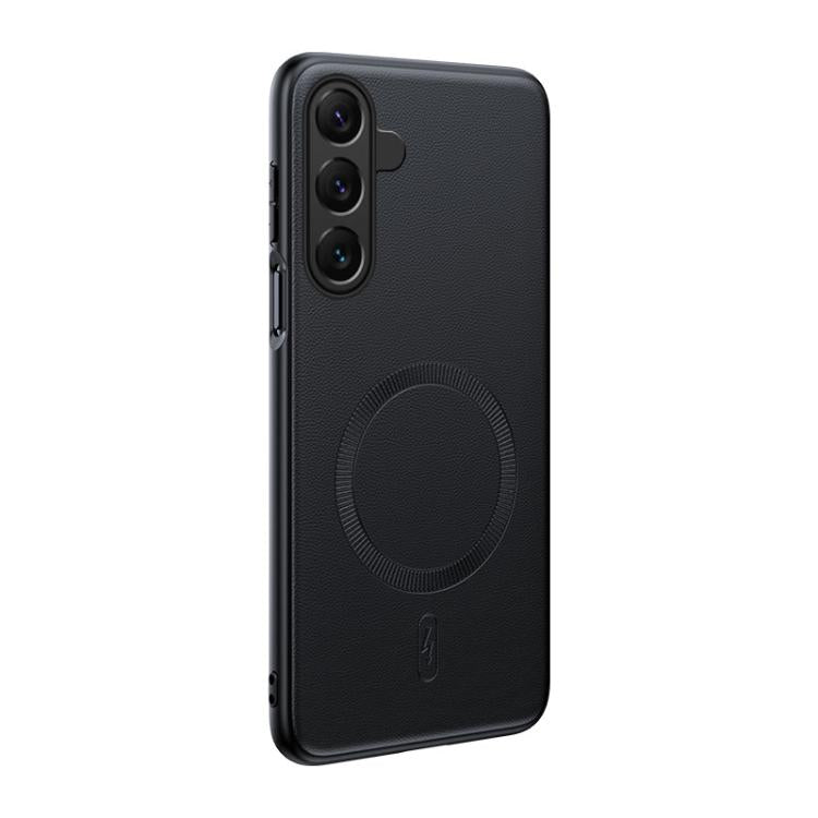 Plain Leather MagSafe Shockproof Phone Case