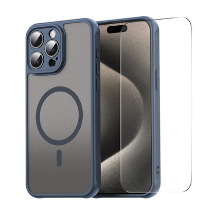 ENKAY Hat-Prince MagSafe Matte Translucent Shockproof Phone Case with Large Arc Edge Film