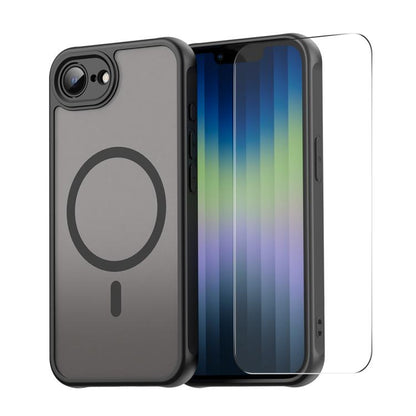 ENKAY Hat-Prince MagSafe Matte Translucent Shockproof Phone Case with Large Arc Edge Film