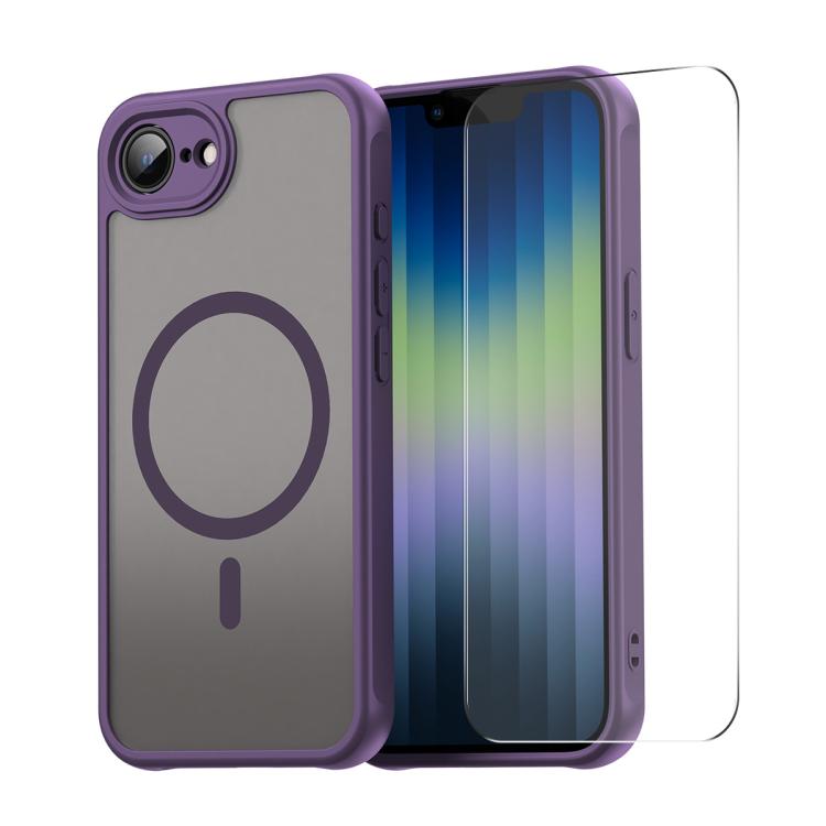 ENKAY Hat-Prince MagSafe Matte Translucent Shockproof Phone Case with Large Arc Edge Film