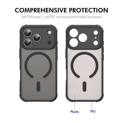 ENKAY Hat-Prince MagSafe Matte Translucent Shockproof Phone Case with Large Arc Edge Film