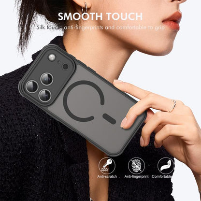 ENKAY Hat-Prince MagSafe Matte Translucent Shockproof Phone Case with Large Arc Edge Film