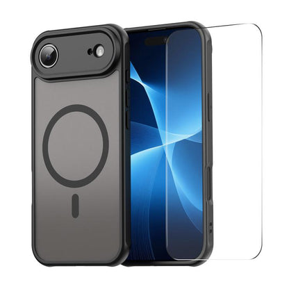 ENKAY Hat-Prince MagSafe Matte Translucent Shockproof Phone Case with Large Arc Edge Film