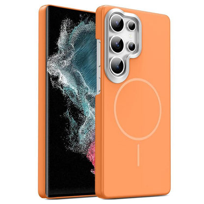 Gold Armor PC Thin Circle MagSafe Shockproof Phone Case