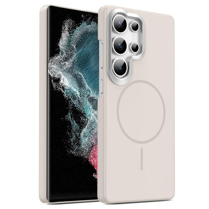 Gold Armor PC Thin Circle MagSafe Shockproof Phone Case