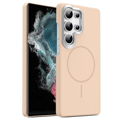 Gold Armor PC Thin Circle MagSafe Shockproof Phone Case