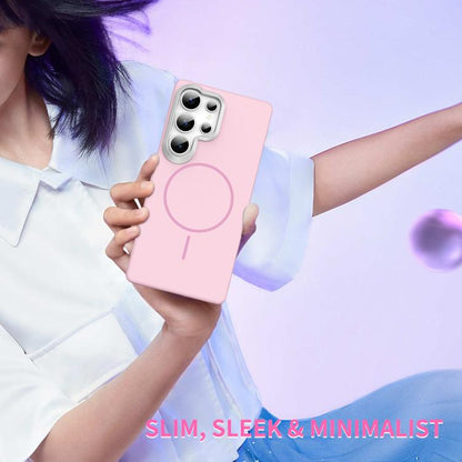 Gold Armor PC Thin Circle MagSafe Shockproof Phone Case