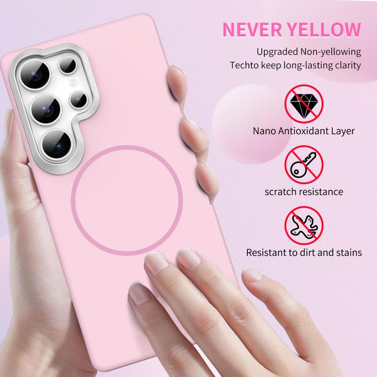 Gold Armor PC Thin Circle MagSafe Shockproof Phone Case