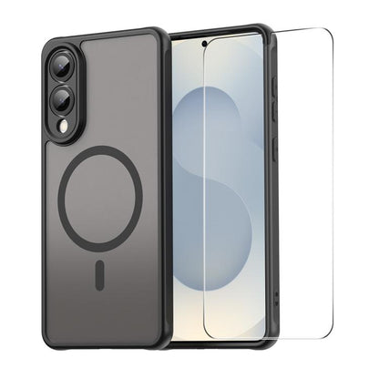 ENKAY Hat-Prince MagSafe Matte Translucent Shockproof Phone Case with 0.18mm High Aluminum-silicon Glass Film