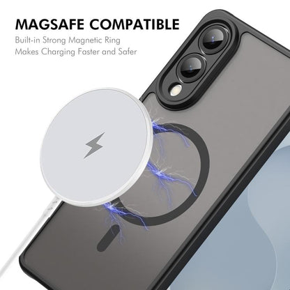 ENKAY Hat-Prince MagSafe Matte Translucent Shockproof Phone Case with 0.18mm High Aluminum-silicon Glass Film